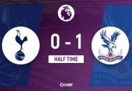 半场-埃泽破门水晶宫狂轰14脚库卢伤退 热刺暂0-1水晶宫